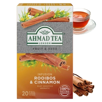 Ahmad Tea Rooibos i cynamon napar herbaciany 20 torebek