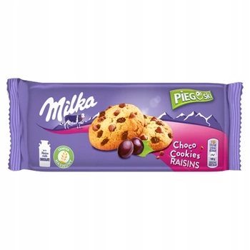 Milka ciastka pieguski czekolada i rodzynki 135g