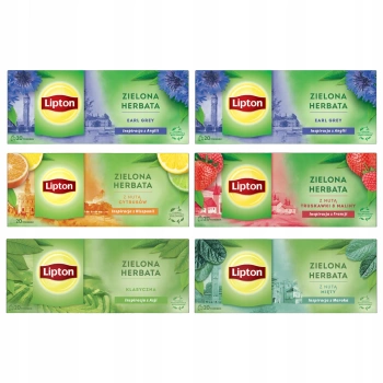 Lipton zestaw herbat zielonych mix smaków 6 x 20 torebek