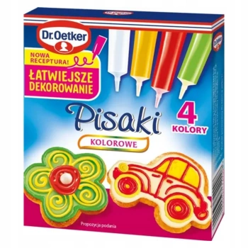 Dr. Oetker Pisaki cukrowe kolorowe 4 kolory