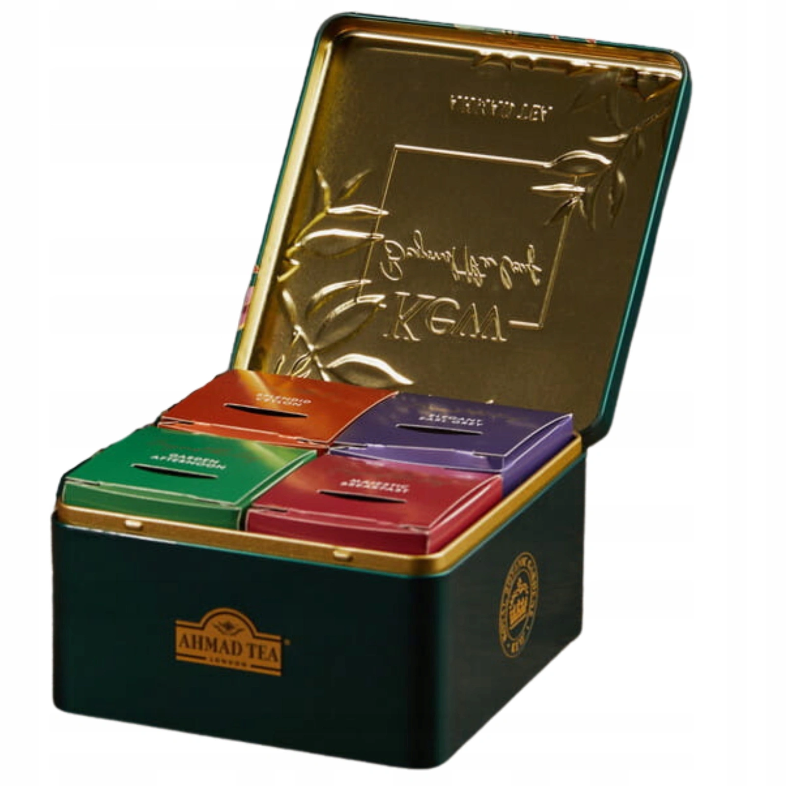 Ahmad Kew Selection Zestaw herbat w puszce 4 smaki 40 kopert