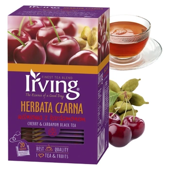 Wiśnia kardamon Irving herbata czarna 20 kopert