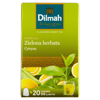 DILMAH herbata zielona GREEN TEA&LEMON 20 torebek