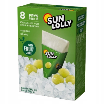 Sun Lolly Lody winogronowe do zamrażania 8 sztuk