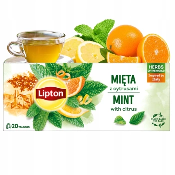 Mięta z cytrusami Lipton herbata ziołowa 20 torebek