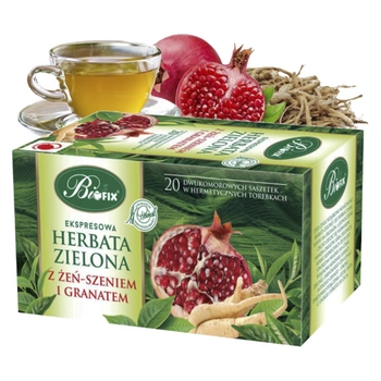 Granat i żeń szeń Bifix herbata zielona 20 saszetek