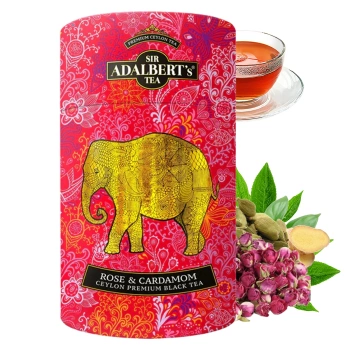 Adalbert's Rose & Cardamom herbata czarna liściasta w puszce 100 g