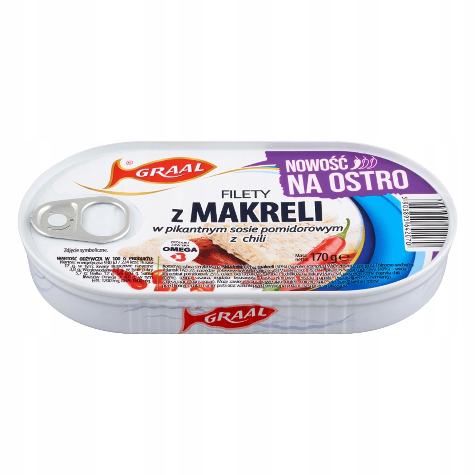 Graal Filety z makreli w sosie pomidorowym ze słodkim chili 170g