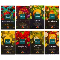 Forest Berry; Passionfruit, Pomegranate & Honeysuckle; Lemon & Lime; Mandarin; Pienapple; Raspberry; Quince; Lemon