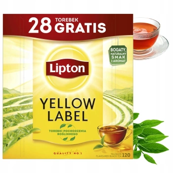 Herbata czarna Lipton Yellow Label 120 torebek