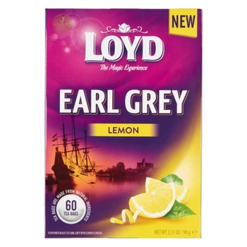 Loyd herbata czarna Earl Grey Lemon 60 torebek