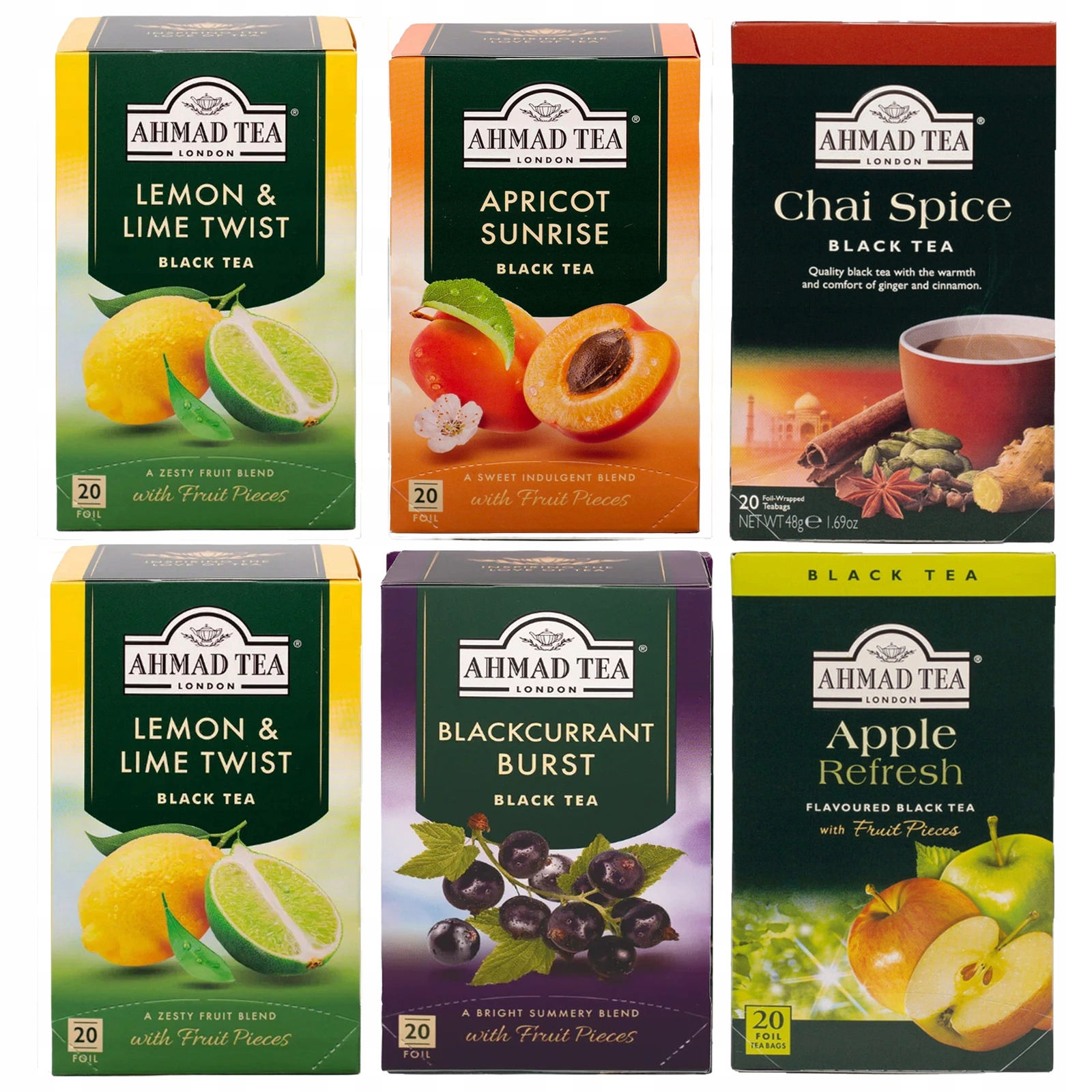 Zestaw prezentowy mix 6 herbat czarnych Ahmad
