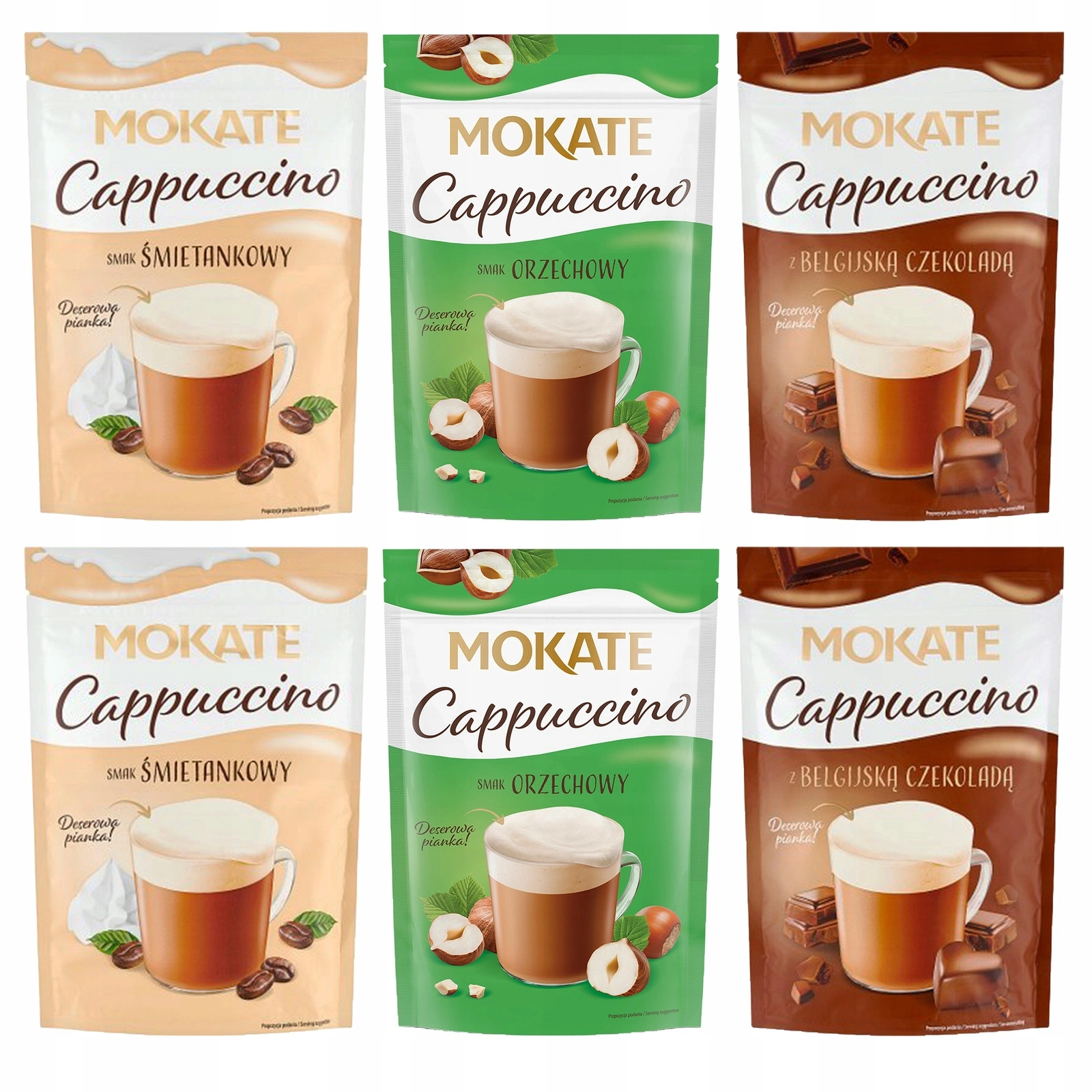 Zestaw 6x Mokate Cappuccino 3 smaki