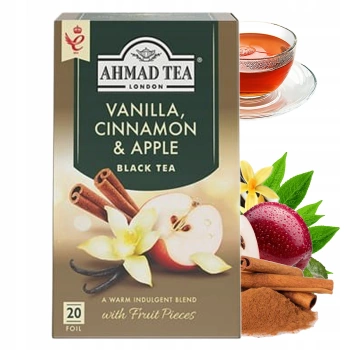 Ahmad Tea Vanilla, Cinnamon & Apple herbata czarna 20 kopert