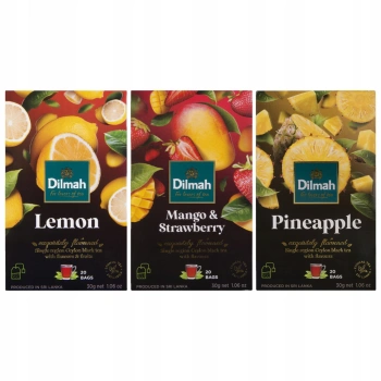 Zestaw herbat czarnych aromatyzowanych Dilmah mix smaków 60 torebek