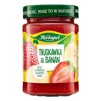 HERBAPOL dżem truskawka banan 280G