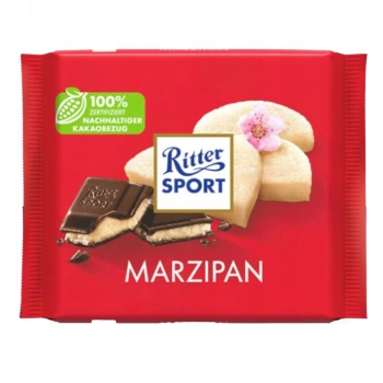 Ritter Sport Marcepan Czekolada deserowa z nadzieniem marcepanowym 100g