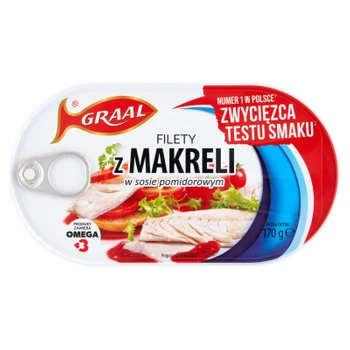 Filet z makreli w sosie pomidorowym Graal 170 g
