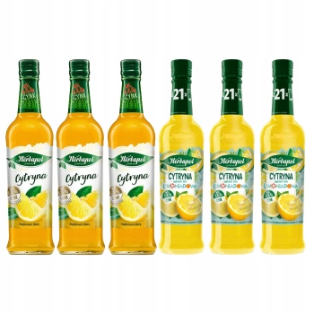 Herbapol zestaw syropów owocowych 2 smaki 6x420ml - Cytryna, Lemoniada