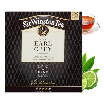 Herbata czarna Earl Grey Sir Winston tea 100 torebek