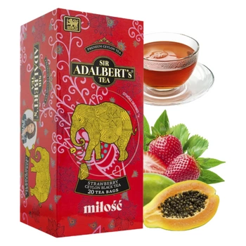 Truskawki miłość herbata czarna Adalbert's strawberry 20 saszetek