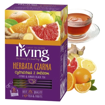 Cytrusy imbir Irving herbata czarna 20 kopert