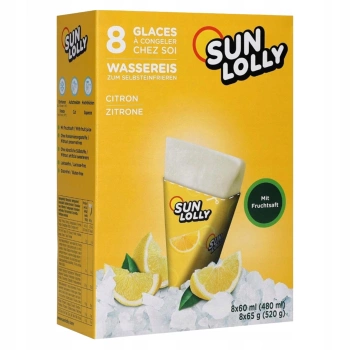 Sun Lolly lody do zamrożenia Cytrynowe 8 sztuk