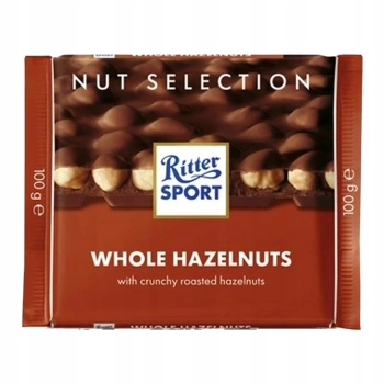 Ritter Sport Czekolada mleczna z całymi orzechami laskowymi 100 g