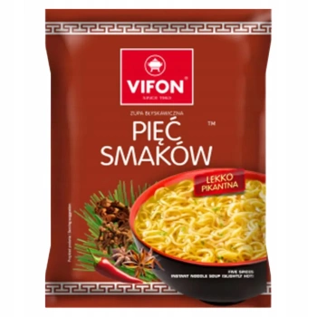 Vifon Zupa błyskawiczna Pięć smaków lekko pikantna 70 g