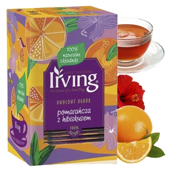 Pomarańcza hibiskus Irving herbata owocowa 20 kopertek