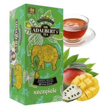 Szczęście herbata czarna Adalbert's green fruits 20 saszetek