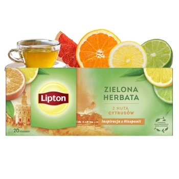 Zielona herbata Lipton cytrusy 20 torebek