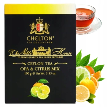 Czarna herbata liściasta Chelton owoce cytrusowe 100g