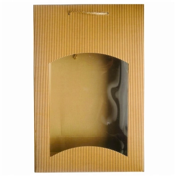 Torba z tektury falistej z okienkiem 24x10x36cm