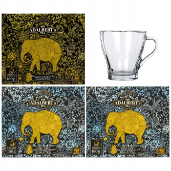 Zestaw prezentowy herbat Adalbert's + szklanka 280 ml