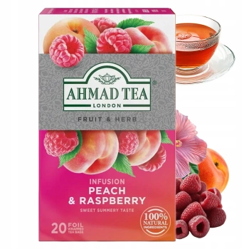 Ahmad Tea Peach Raspberry napar brzoskwinia-malina 20 torebek