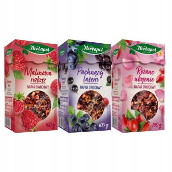 Herbapol herbaty owocowo-ziołowe Zestaw 3 naparów mix smaków 300 g