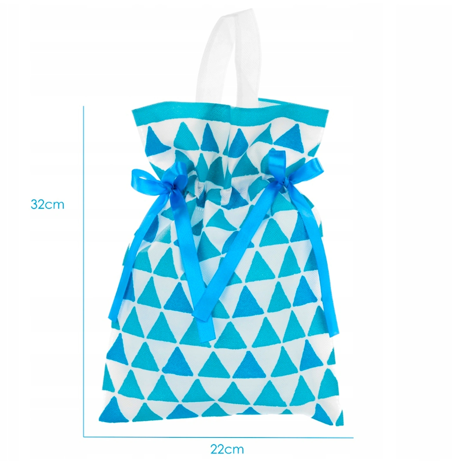 Worek prezentowy w trójkąty 22x32 cm