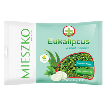 Mieszko eukaliptus&mint cukierki karmelki eukaliptusowo-miętowe 1 kg