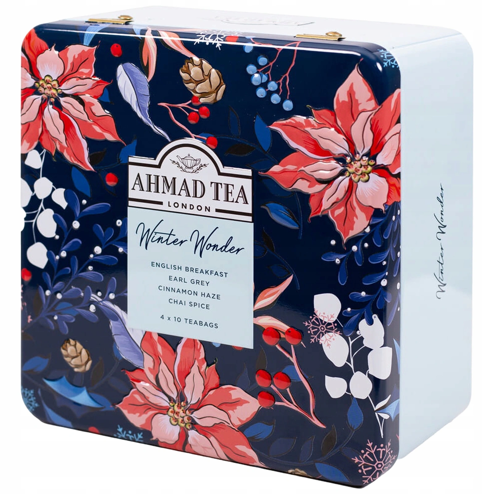 Ahmad Winter Wonder Selection Zestaw herbat w puszce 4 smaki 40 kopert