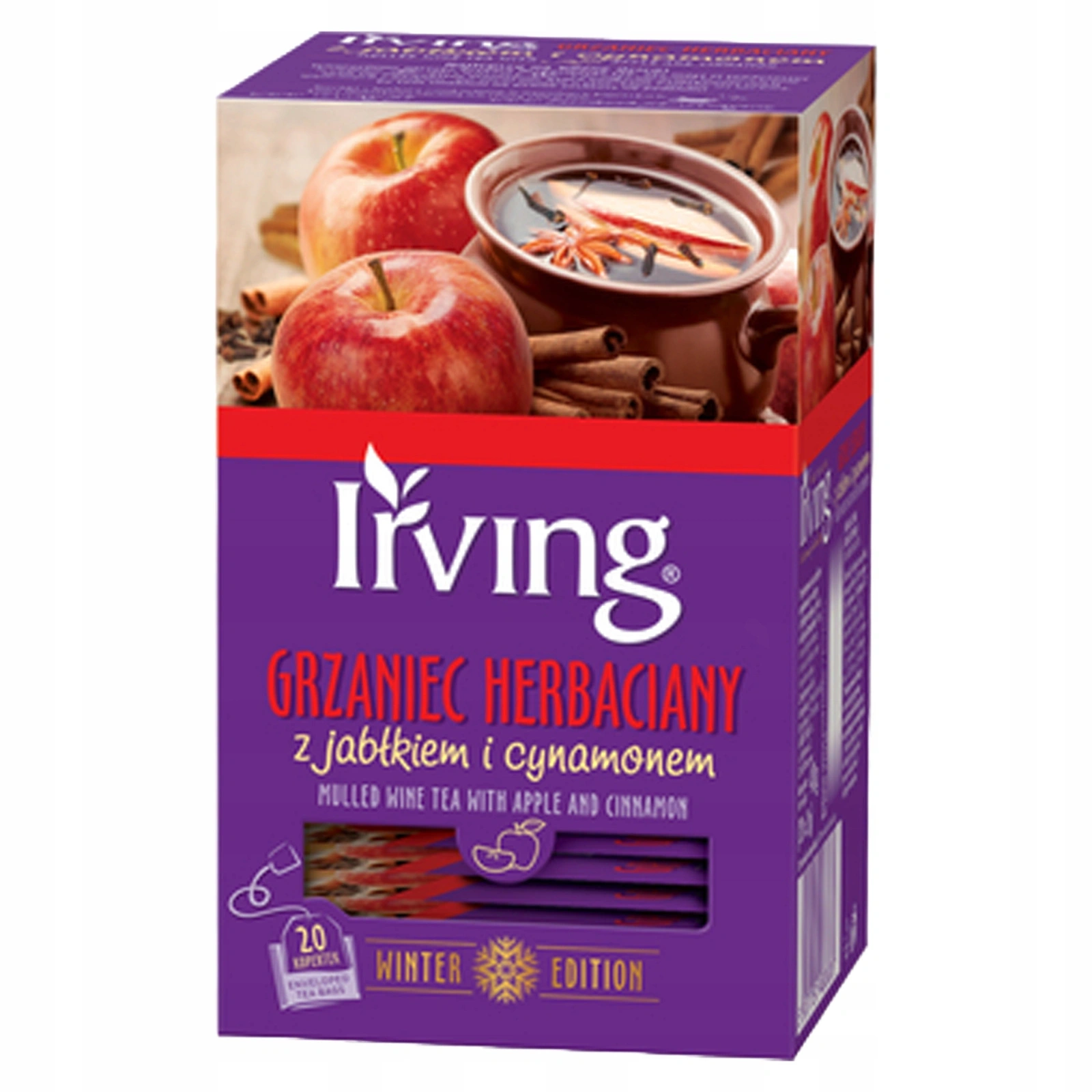 Irving Grzaniec herbaciany z jabłkiem i cynamonem herbata czarna 20 kopert