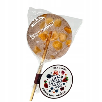 TimPops lizak bez cukru o smaku czekolada-orzech 17 g