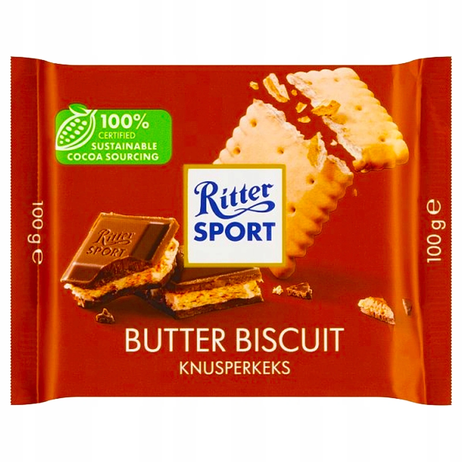 Ritter Sport Butter Biscuit Czekolada mleczna z herbatnikami 100g
