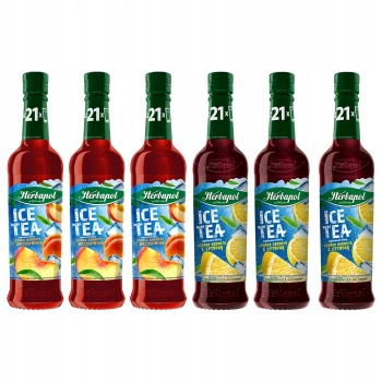 Herbapol zestaw syropów Ice Tea o smaku mrożonej herbaty 6x420ml