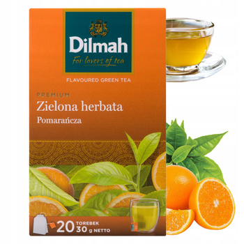 Dilmah herbata zielona z pomarańczą 20 torebek