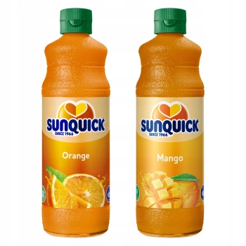 Sunquick Zestaw koncentratów do napoju 2 smaki 2x700ml - Pomarańcza, Mango