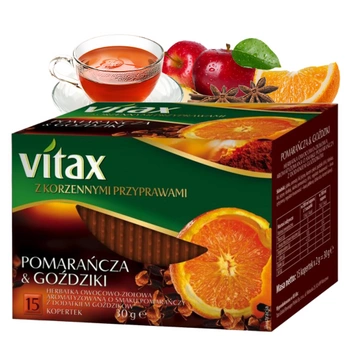 Goździki Pomarańcza herbata owocowa Vitax 15 kopert