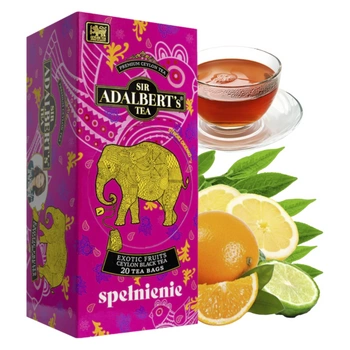 Czarna herbata Adalbert's spełnienie exotic fruits 20 saszetek