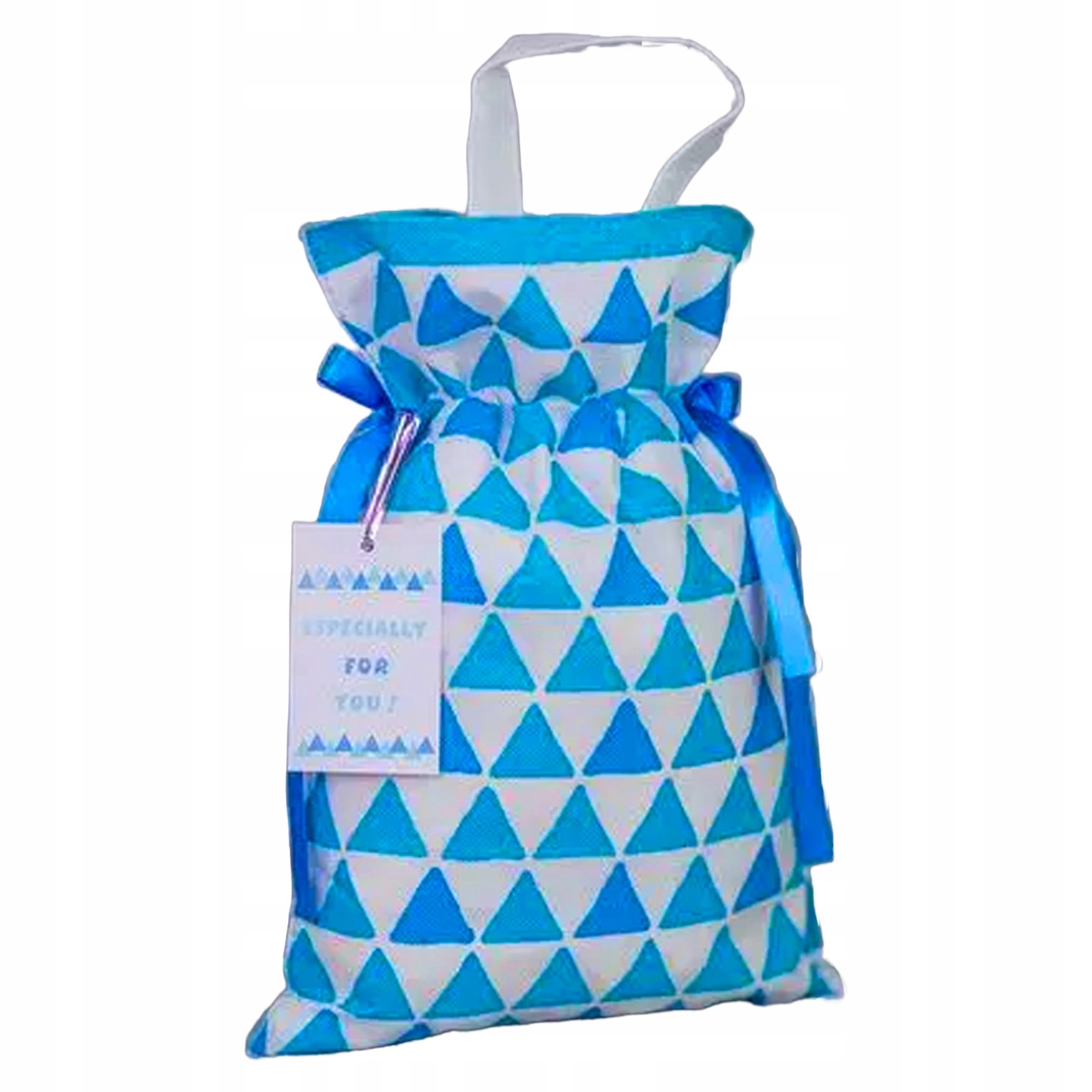 Worek prezentowy w trójkąty 22x32 cm