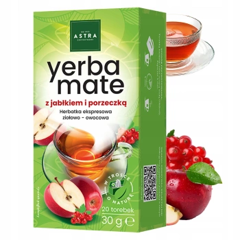 Herbata Astra Yerba Mate z jabłkiem i porzeczką 20 torebek